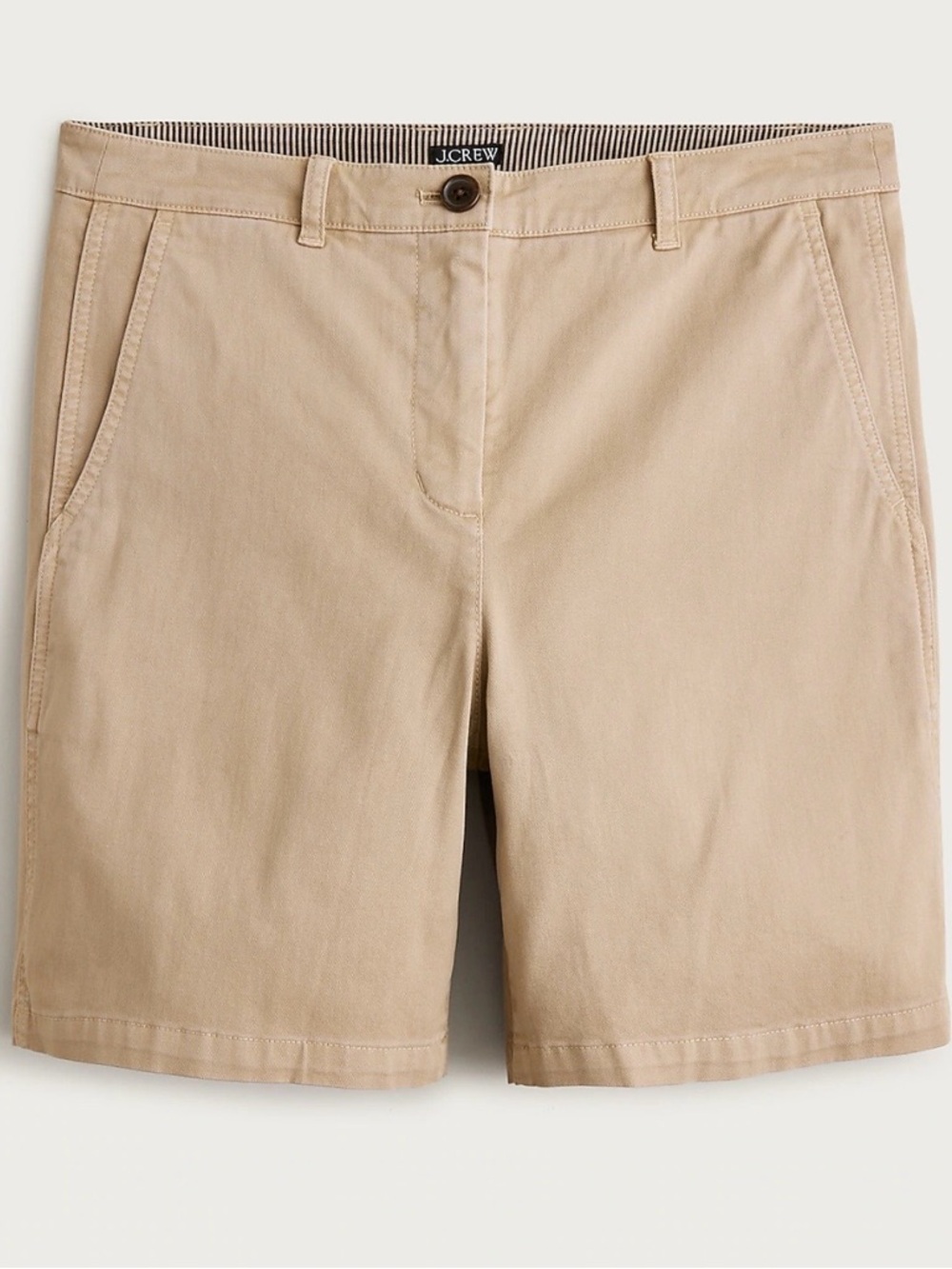 NWT J. Crew 7" Heritage Chino Not Too Short, Shorts For Women. Size 8.